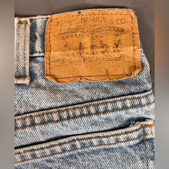 Levi’s Vintage 1980’s Orange Tag Denim Distressed Cutoffs short Short Size - Picture 10 of 12